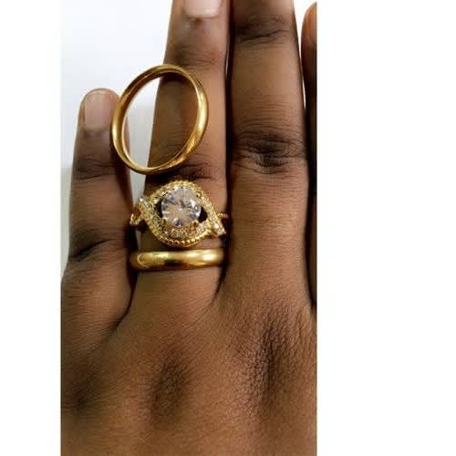 Wedding Ring Set - Gold