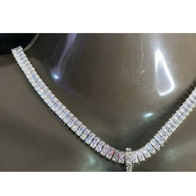 Iced Out Cuban Link Choker With Clown Pendant Silver