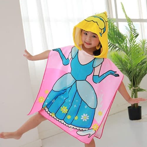 Hooded Poncho Towel - Princess