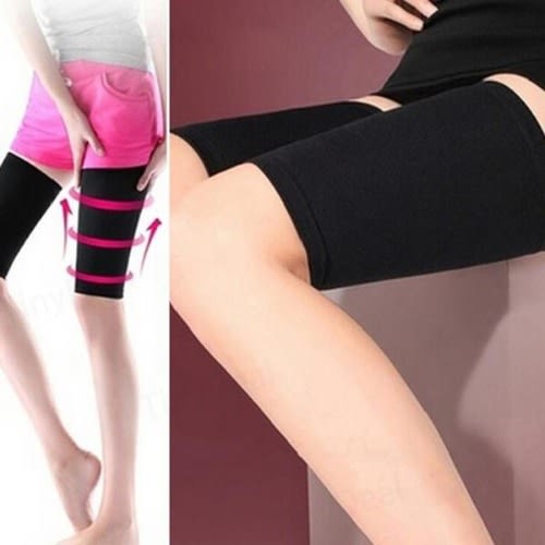 Calorie Off Compression Fat Burner Thigh Shaper Shapewear- Black