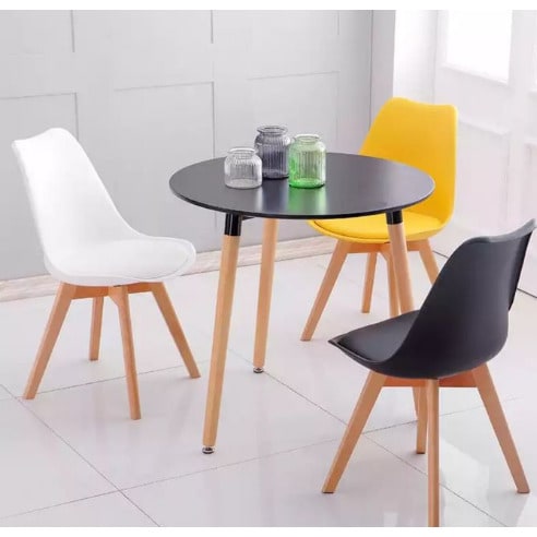 Scandinavian Style Dining Set - 3 Chairs