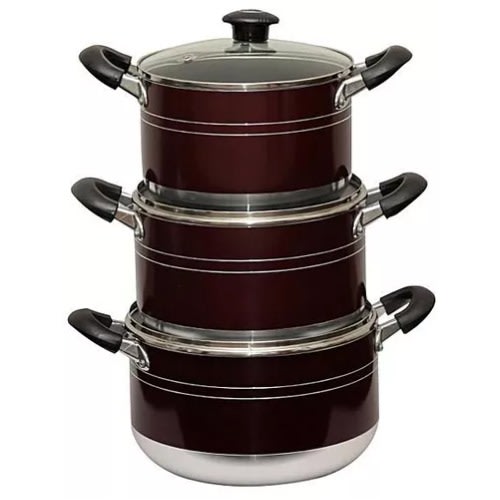 Sumo Non-stick Aluminum Pot Set 3pcs