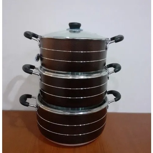 Sumo Non-stick Aluminum Pot Set 3pcs