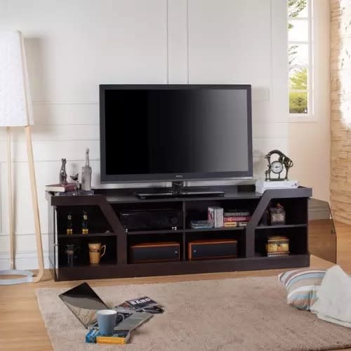 J Best  Dellie Contemporary Espresso Tv Stand - Brown