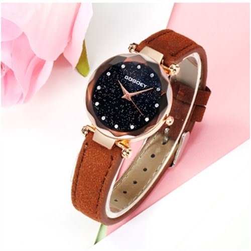 Women's Formal/casual Gogoey Leather Watch Brown/beige