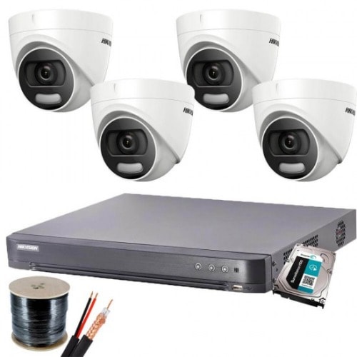 4 Colorvu Cctv Dvr Surveillance Camera System