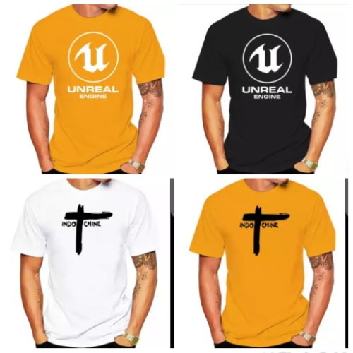 Set Of 4 T-shirts - Yellow, White, Black