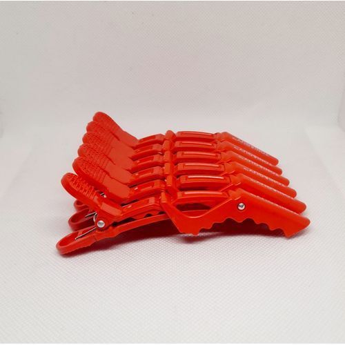 Toni & Guy X6 Hair Styling Crocodile Hair Clips- Red