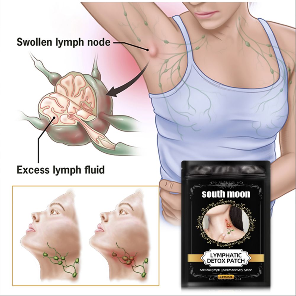 8PCS Vice Breast Lymphatic Patch Herbal Medical Detumescent