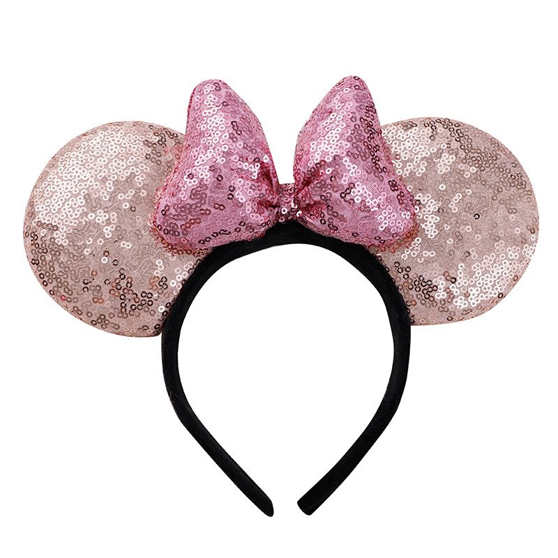Cross-border Sequin Bowknot Rabbit Ears Headband Fashion
