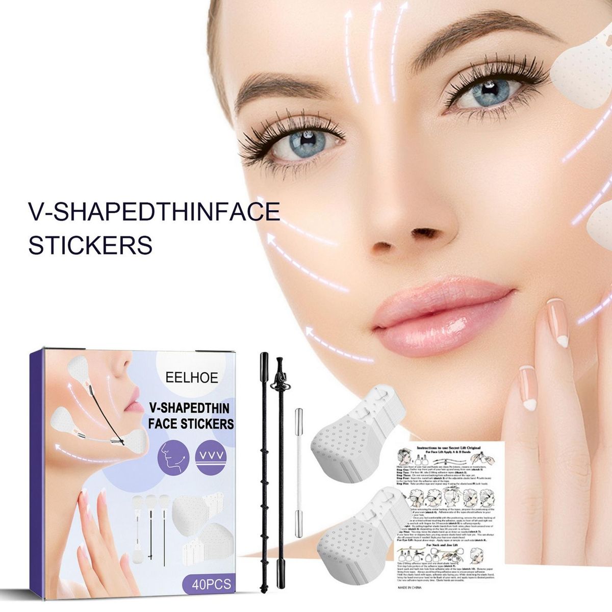 Instant Face Lift V-lift Tape Set Elastic Face for Wrinkle-free
