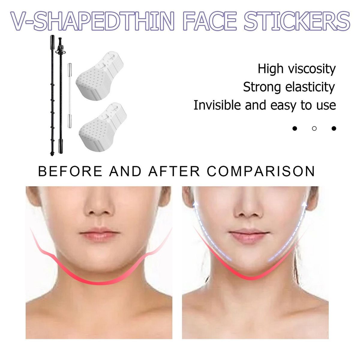 Instant Face Lift V-lift Tape Set Elastic Face for Wrinkle-free