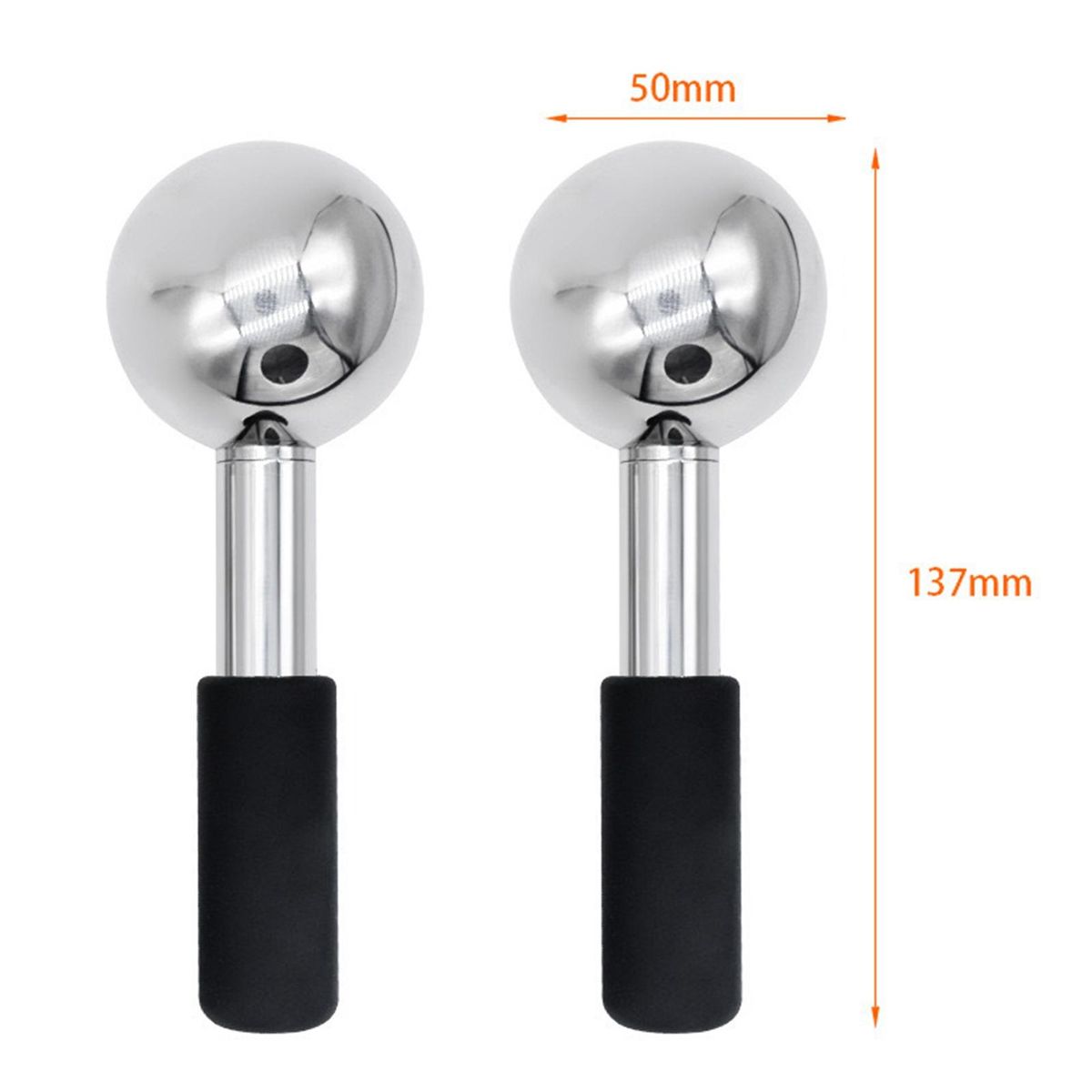 Face Ice Rollers Glow 2-in-1 Ice Globes Refreshing Skincare Tool Face Black