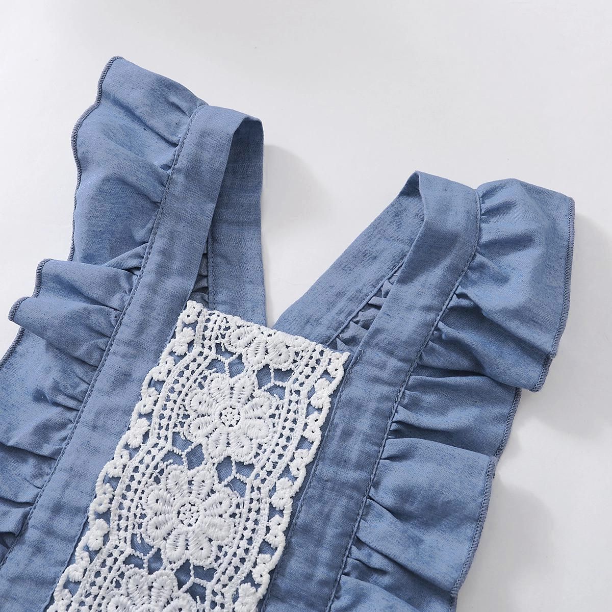 4-11 Years Children Girl Summer Sleeveless Cotton Dress Overalls Dress
