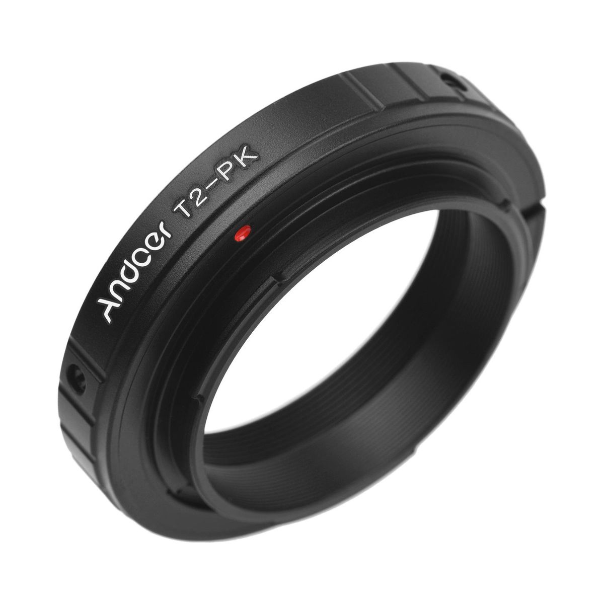 Andoer T2-PK Metal Lens Mount Adapter Ring T/T2 Mount Lens Adapter Replacement for Pentax K-70/K-50/K-30/K-500/K-1/K-3/K-3 II/K-5 IIs/K-5 II/K-5/K-7 K-Mount Cameras