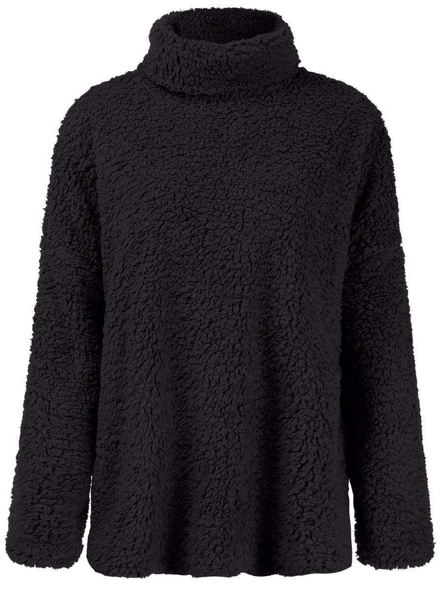 Women Fleece Pullover Turtleneck Long Sleeve Fuzzy Warm