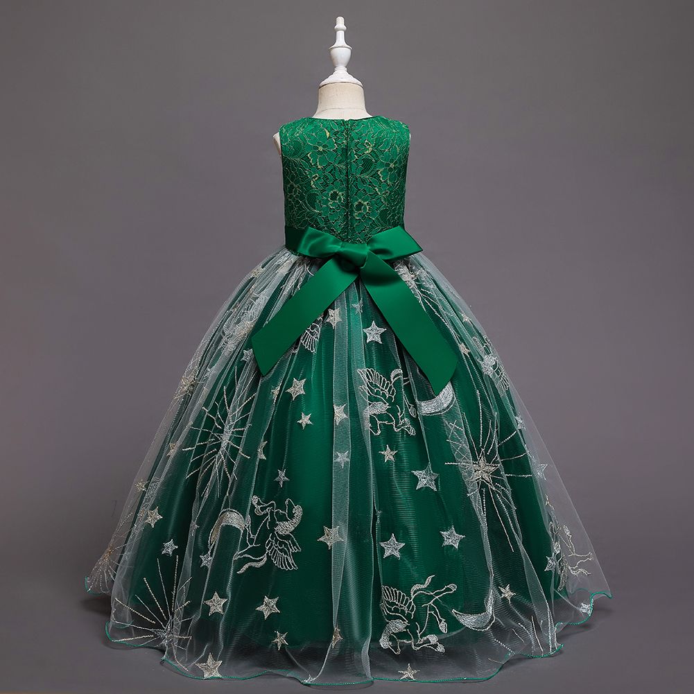 Girls'clothing Kids Children New Arrival Maxi Birthday Wedding Dinner Party Dress Ball Gown