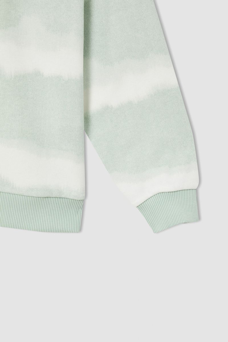 Girl Knitted Regular Fit C Neck Sweat Shirt - Turquoise