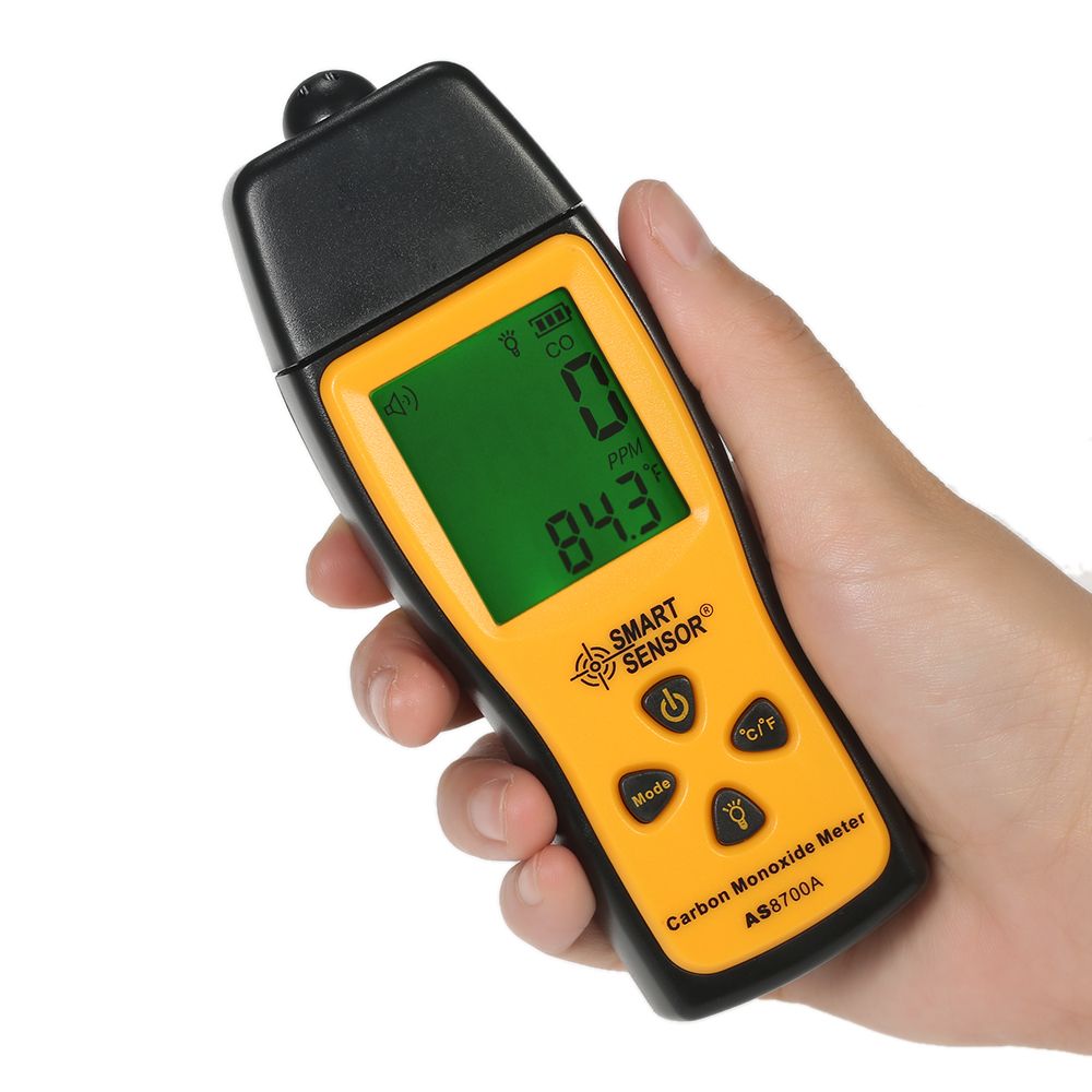 0-1000ppm Gas Detector Handheld Carbon Monoxide Meter With Air Quality Monitor CO Gas Tester Monitor Detector Gauge LCD Display