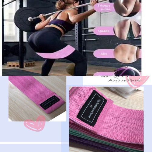 3PCS Resistance Bands Set Fitness Exercise Bands Elastic Workout Bands