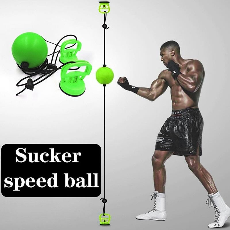 Boxing Reflex Ball Punching Ball Speed Training  Ball Reflex Trainer With Strong Vacuum Suckers