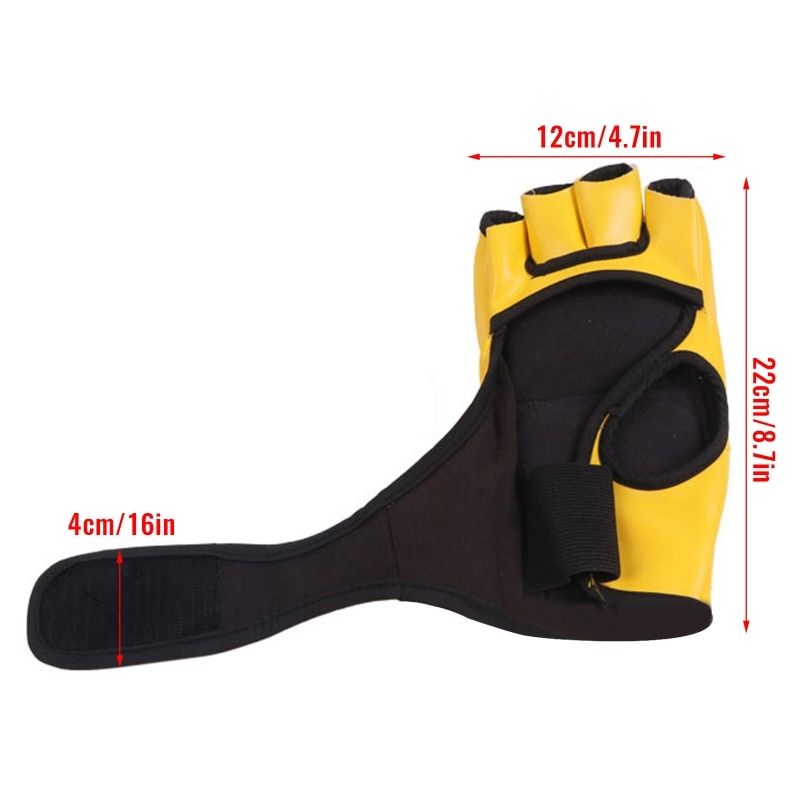 2Pcs Half-Finger Boxing  Glove Training Gloves Kickboxing Gloves For Adults