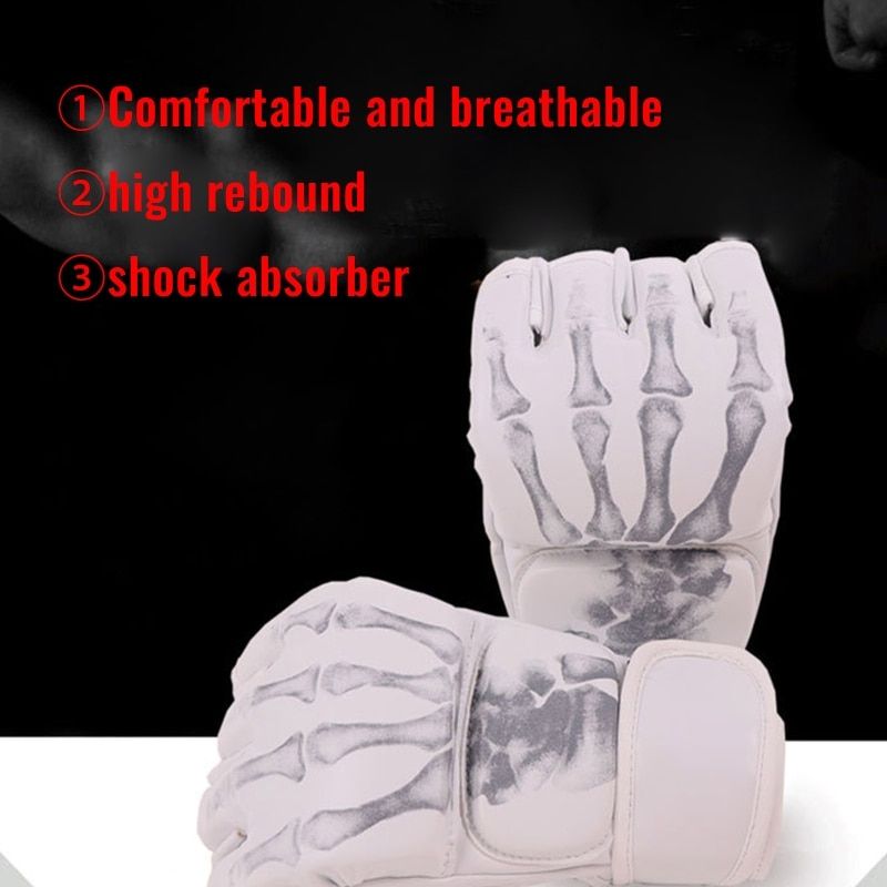 2Pcs Half-Finger Boxing  Glove Training Gloves Kickboxing Gloves For Adults