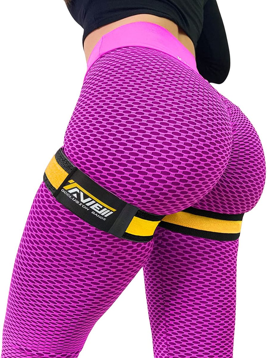 （Pink）BFR Occlusion Bands For Women Glutes Hip Fitness Blood Flow Restriction Booty Resistance  RA