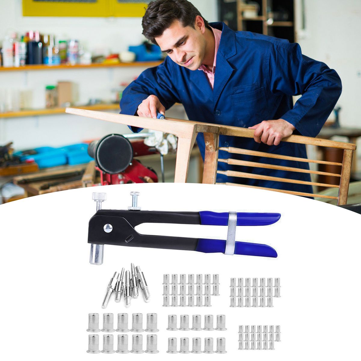86Pcs Threaded Nut Riveter Insert Tool Riveter Rivnut