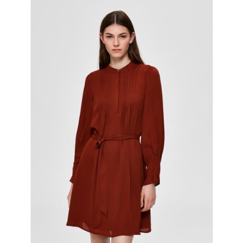 Livia Short Sleeved Dress- Smoked Paprika