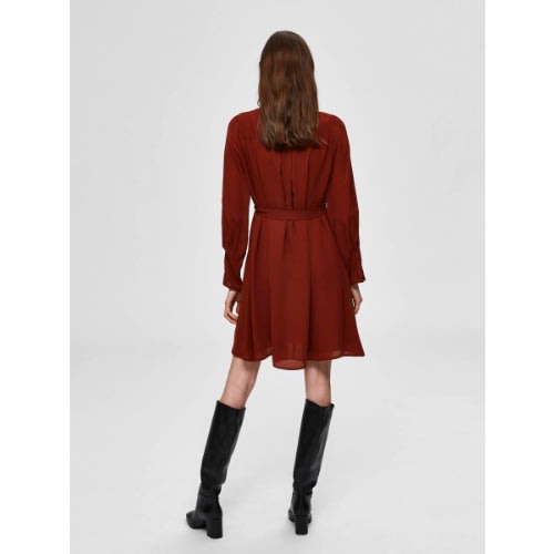Livia Short Sleeved Dress- Smoked Paprika