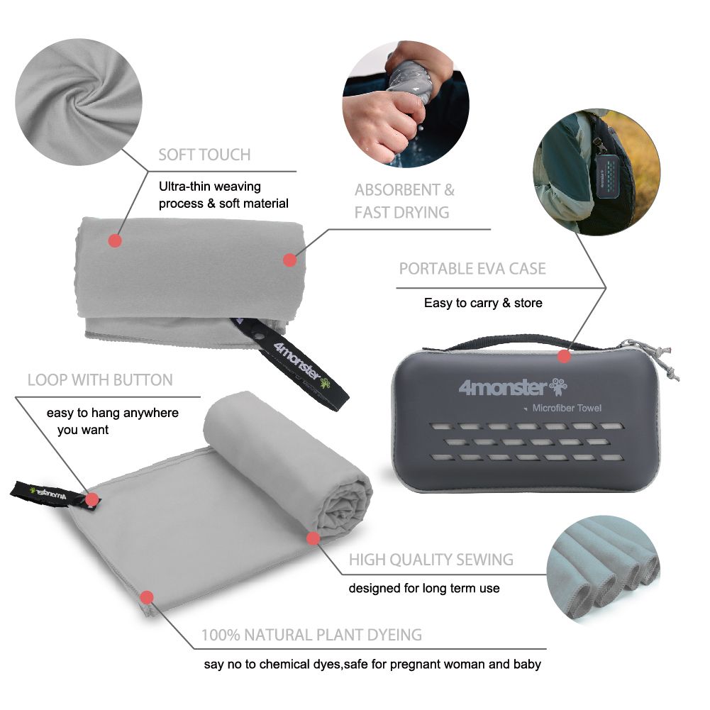 Antibacterial Quick Dry Ultra Soft Compact Sports Towel