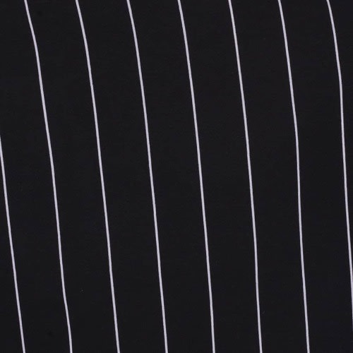 Striped Shirt Dress - Black