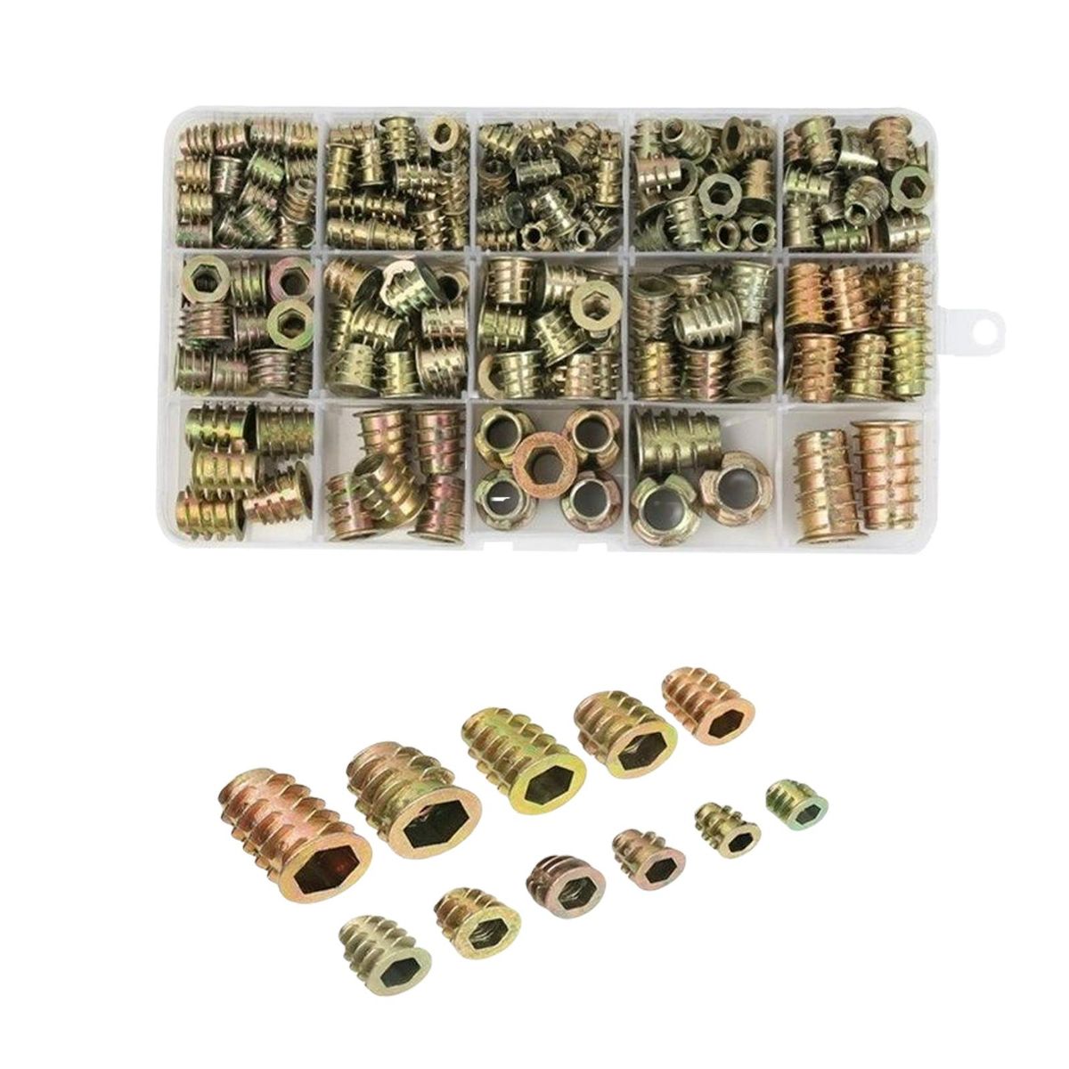 230 Pieces Zinc Alloy Furniture  Socket Screw Inserts M4