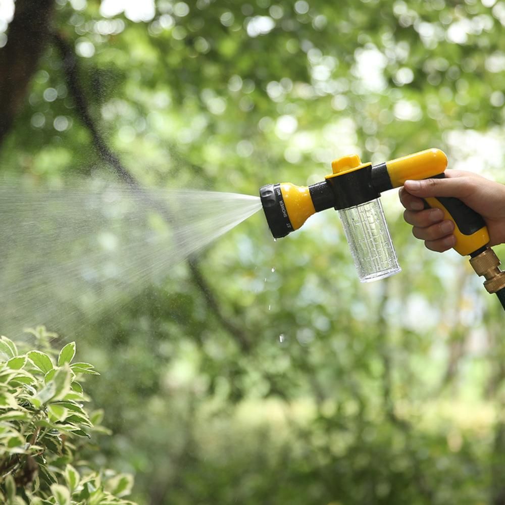 Foam Sprayer Garden Water Hose Foam Nozzle Soap Dispenser Gun for Car Washing Pets Shower Plants Watering
