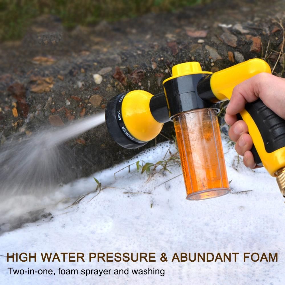 Foam Sprayer Garden Water Hose Foam Nozzle Soap Dispenser Gun for Car Washing Pets Shower Plants Watering