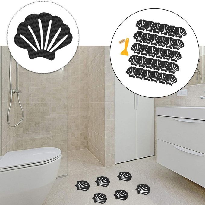30Pcs Anti Slip Stickers With Scraper Strong Waterproof For Black