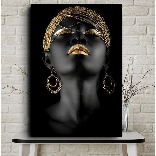 Decorative Wall Canvas, Mural - 60*90cm - 1 Pc - Black