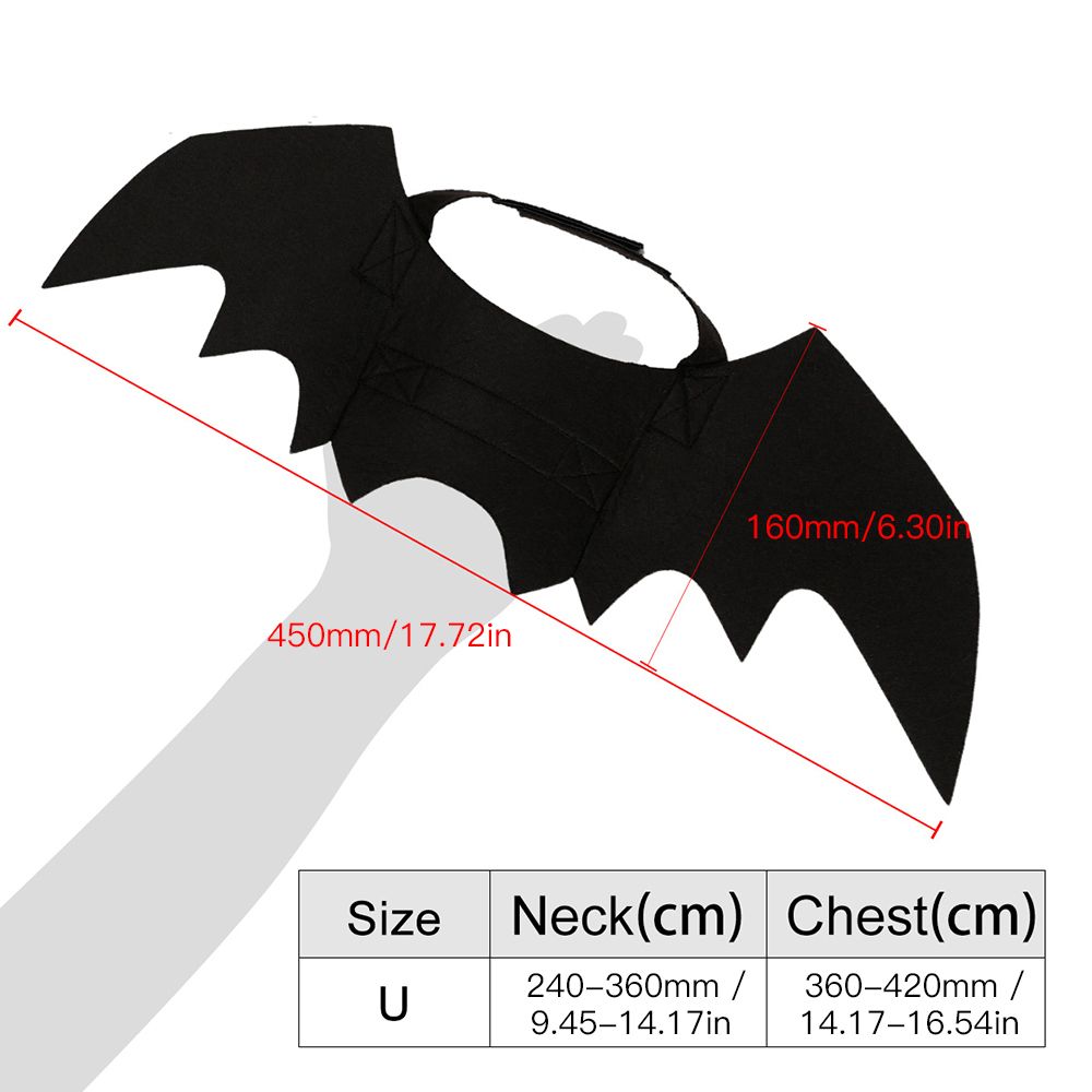 Halloween Decoration Pet Dog Cat Black Bat Wings Cute Pets