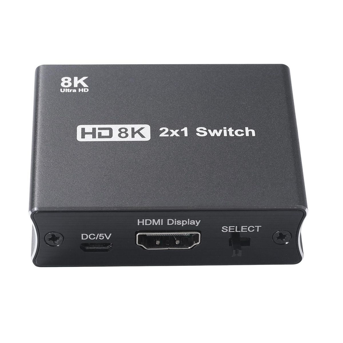 HD 2x1 Switcher 2 in 1 out High-speed HD Switcher Converter up to 8K@60Hz Resolution One-key Switch Wide Compatibility