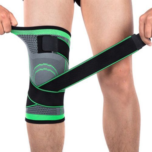 1 Piece Mumian 3d Pressurized Fitness Running Cycling Bandage Knee Braces Elastic Nylon Sports Compression Pad Sleeve(#Green)