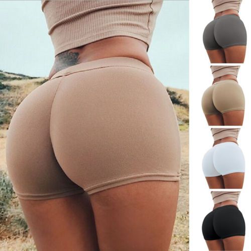 1pc Women Shorts Women In Yo-ga Shorts High Waisted Fabric