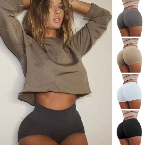 1pc Women Shorts Women In Yo-ga Shorts High Waisted Fabric