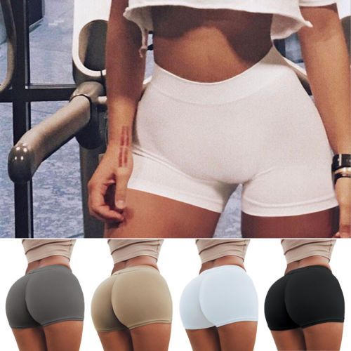 1pc Women Shorts Women In Yo-ga Shorts High Waisted Fabric