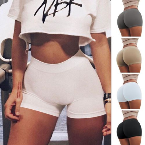 1pc Women Shorts Women In Yo-ga Shorts High Waisted Fabric