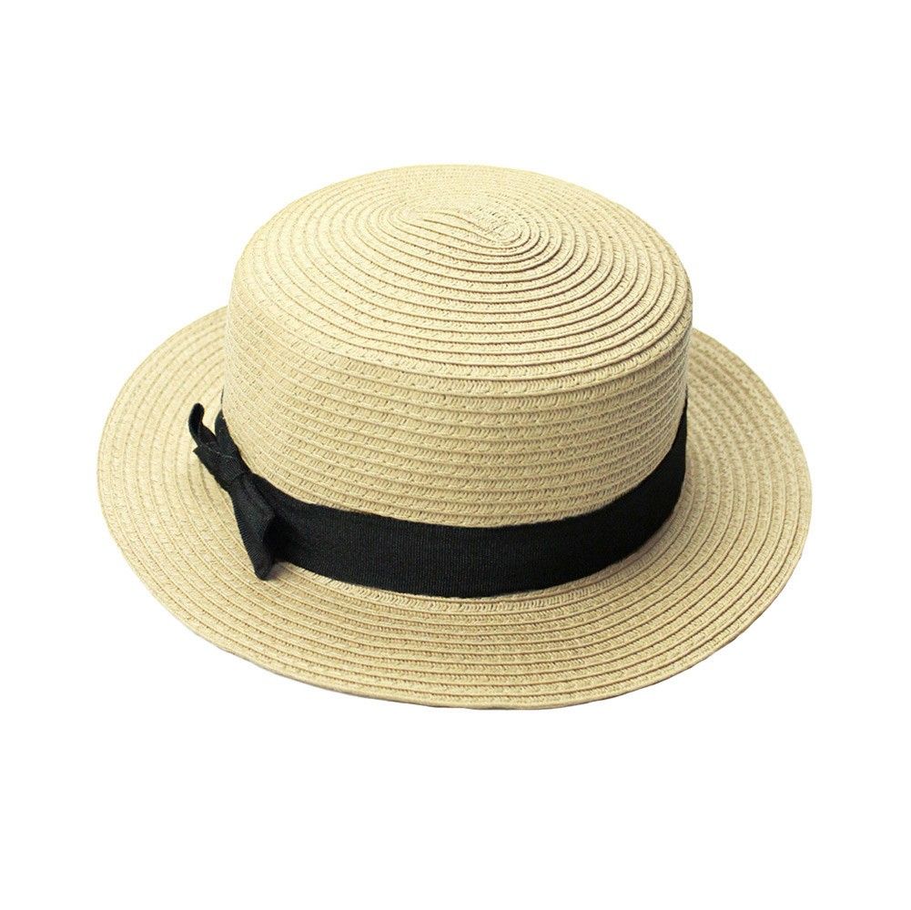 New Fashion Women Lady Fedora Hat Trilby Bowknot Straw