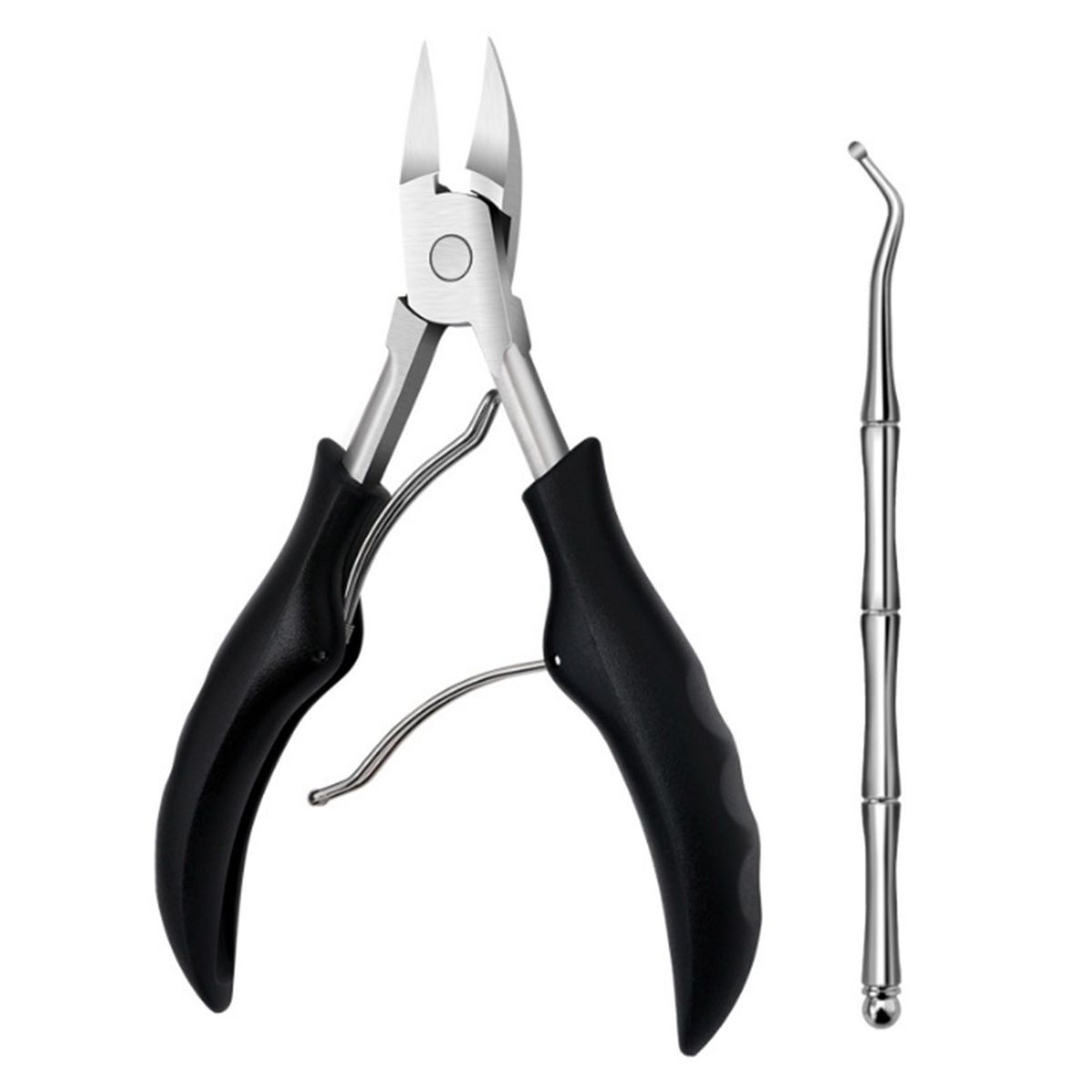 2Pcs Ingrown Toenail Tools Kit Stainless Steel Nail Cuticle Pliers Ingrown Nails Clipper Lifter Fingernail Toenail Scissors