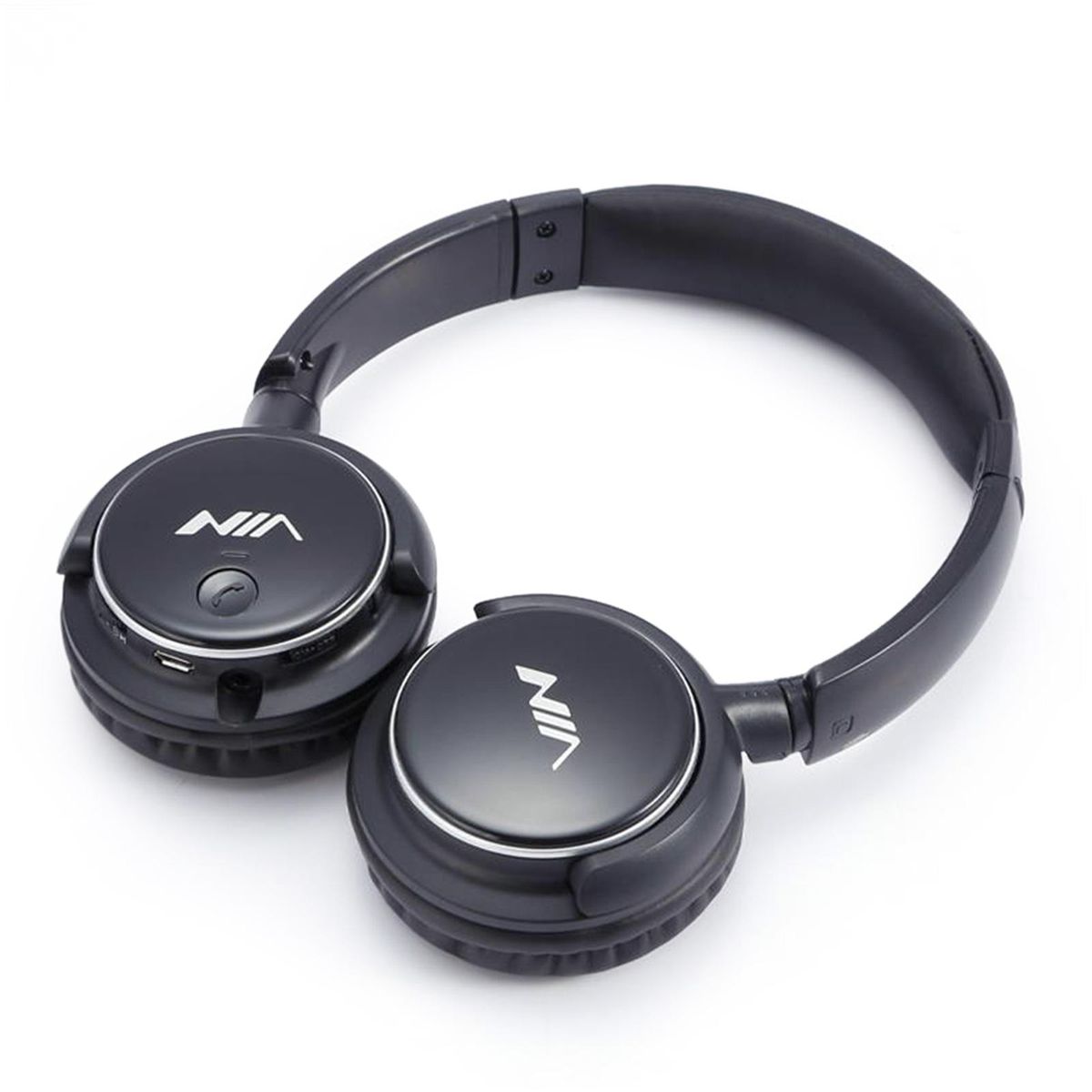 NIA Q1 Bluetooth Headphone Wireless Stereo Music Headset Over-ear TF Card FM Radio Foldable Wired Earphone with Microphone APP Control