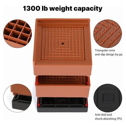 4 Pcs Foot Pad Furniture Base Frame Adjustable