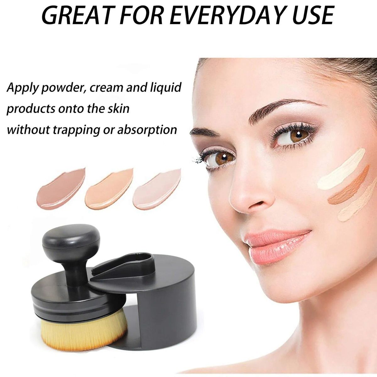 Foundation Makeup Brush Travel Kabuki Foundation Brush for Face & Body Large Full Coverage Makeup Brushes for Blending Liquid